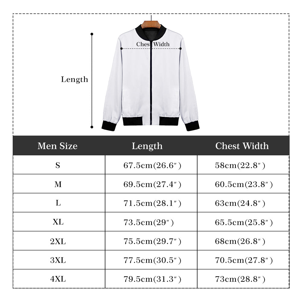 Mia Collections Mens Zip Bomber Jacket