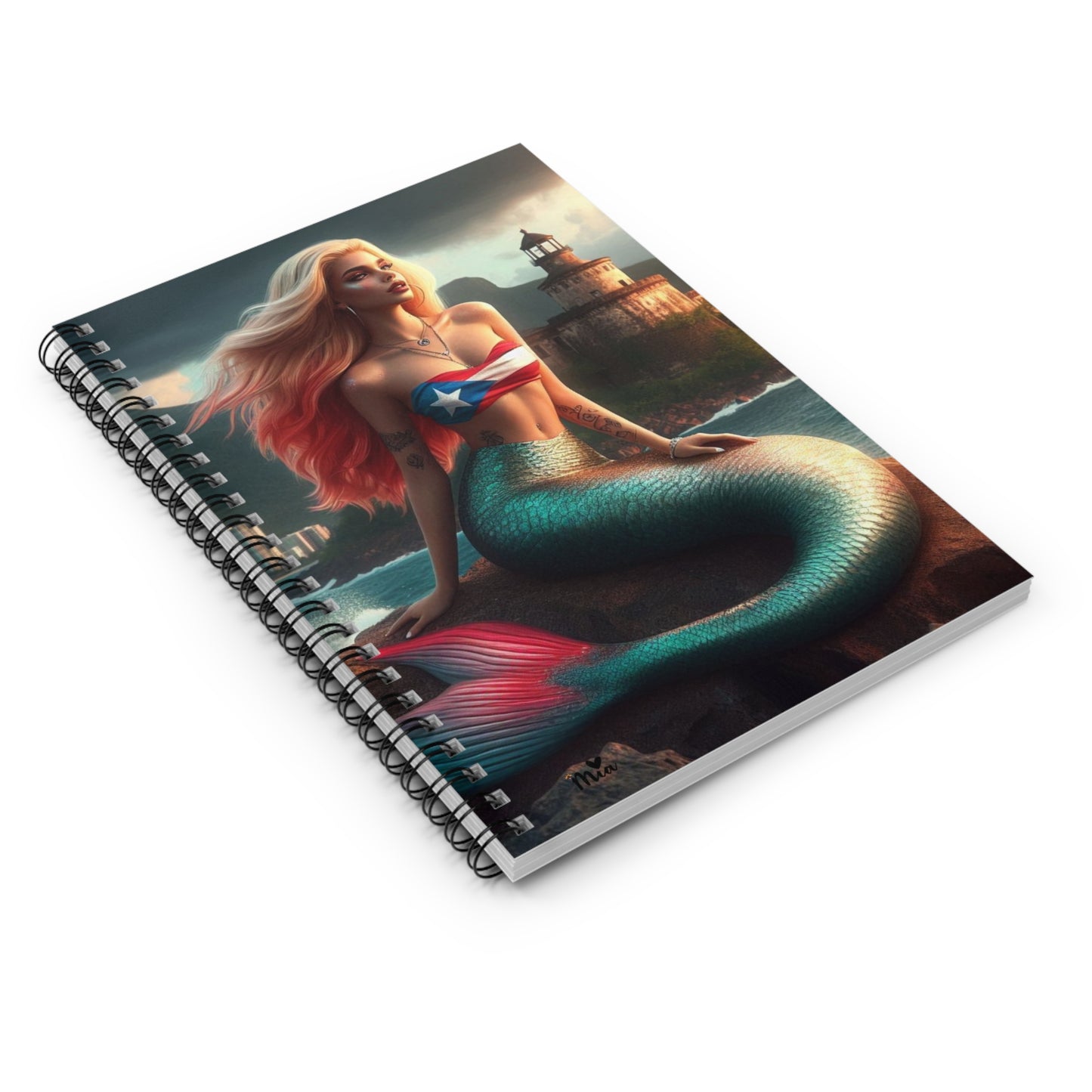 Puerto Rican Mermaid- Spiral Notebook - Just Mia