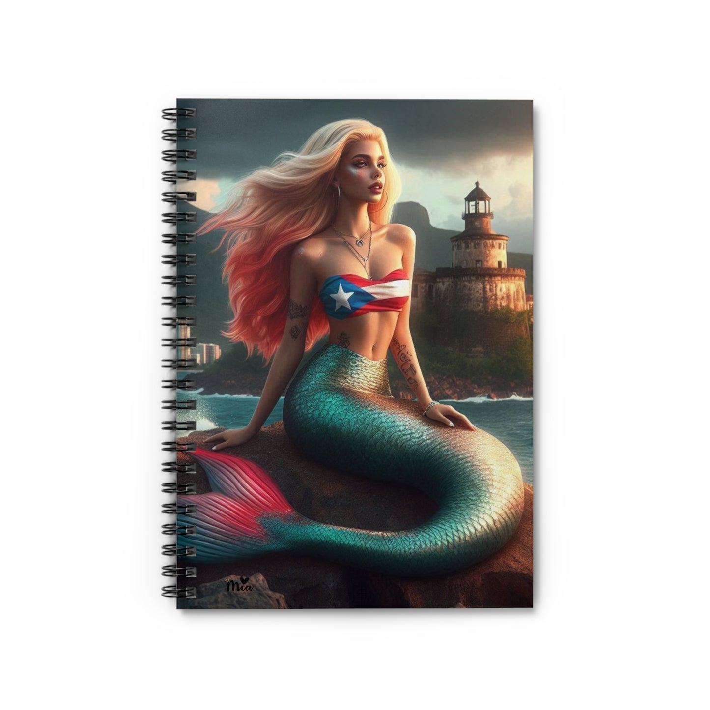 Puerto Rican Mermaid- Spiral Notebook - Just Mia