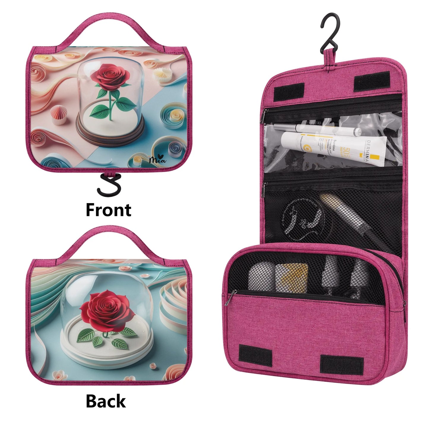 Mia Collection Toiletry Cosmetic Travel Bag