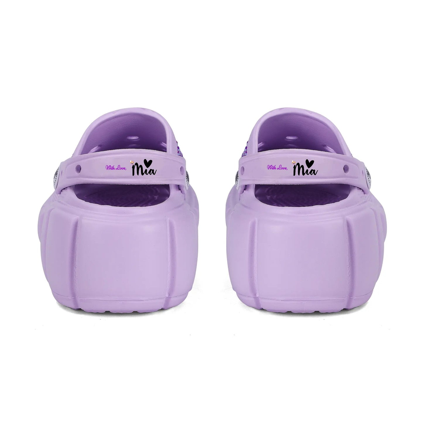 Womens Purple Bling Clogs by Mia