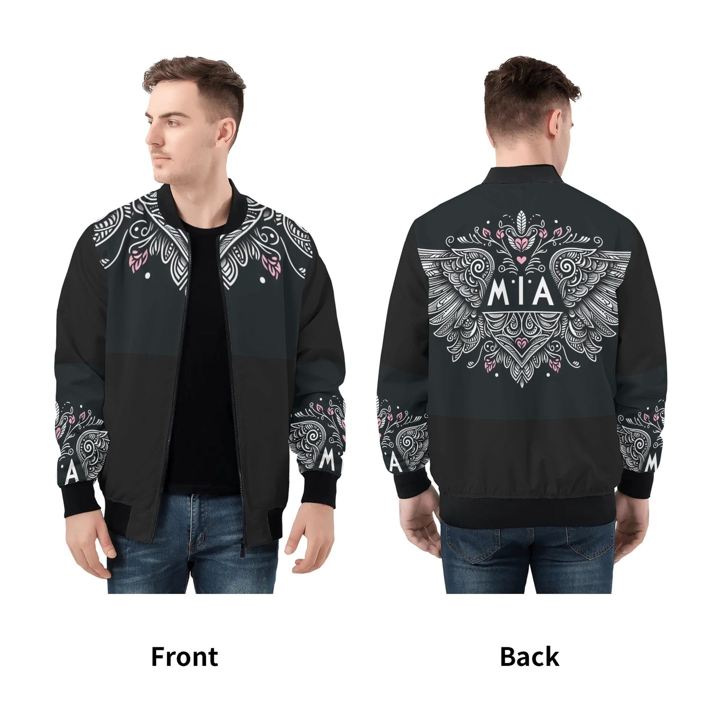 Mens Zip Bomber Jacket by Mia