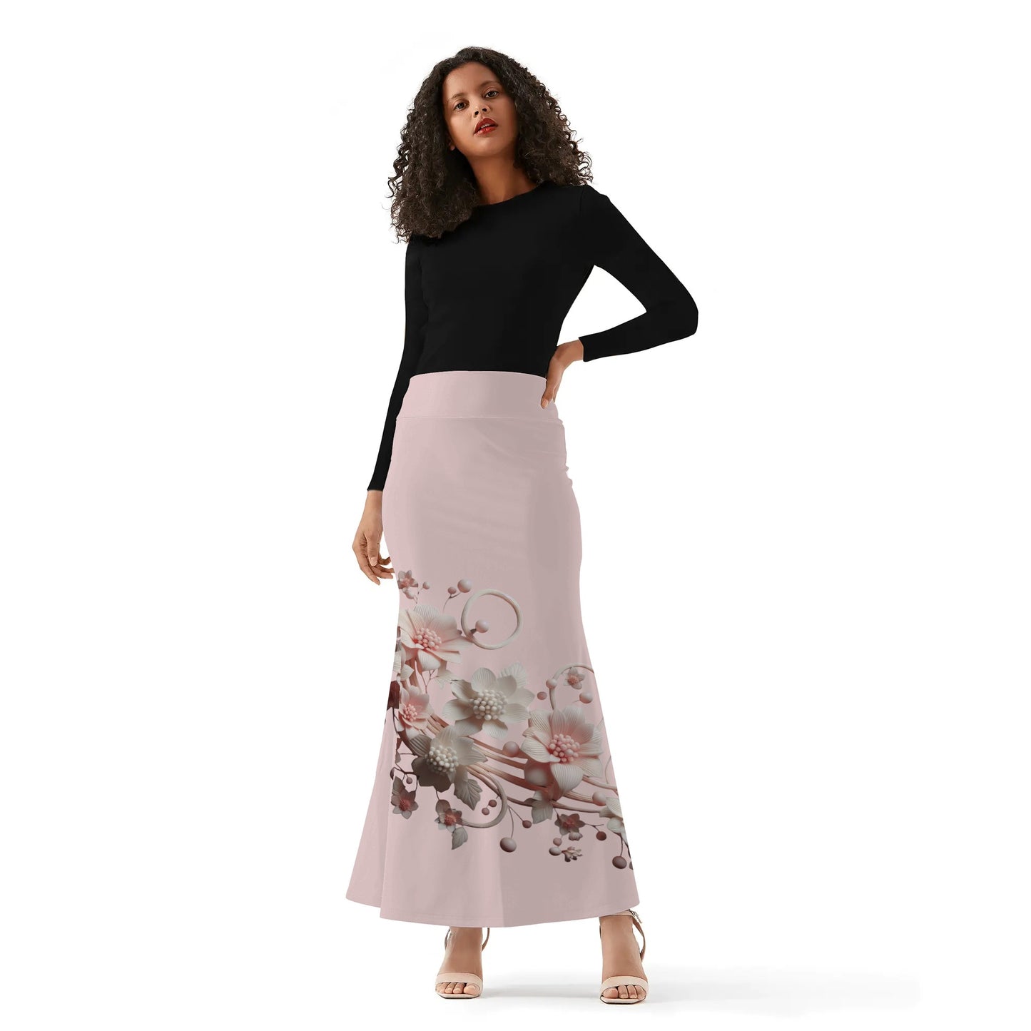 Womens Wrap Fishtail Long Skirt by Mia