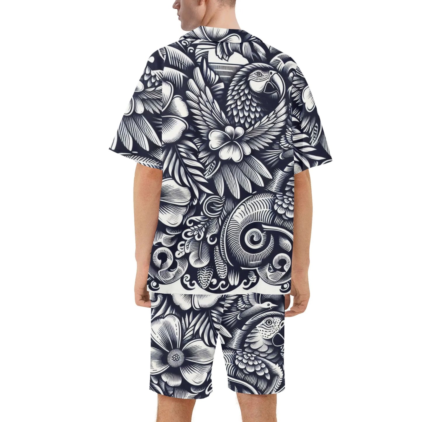 Mens Hawaiian Short Sleeve Shirt and Shorts Set by Mia