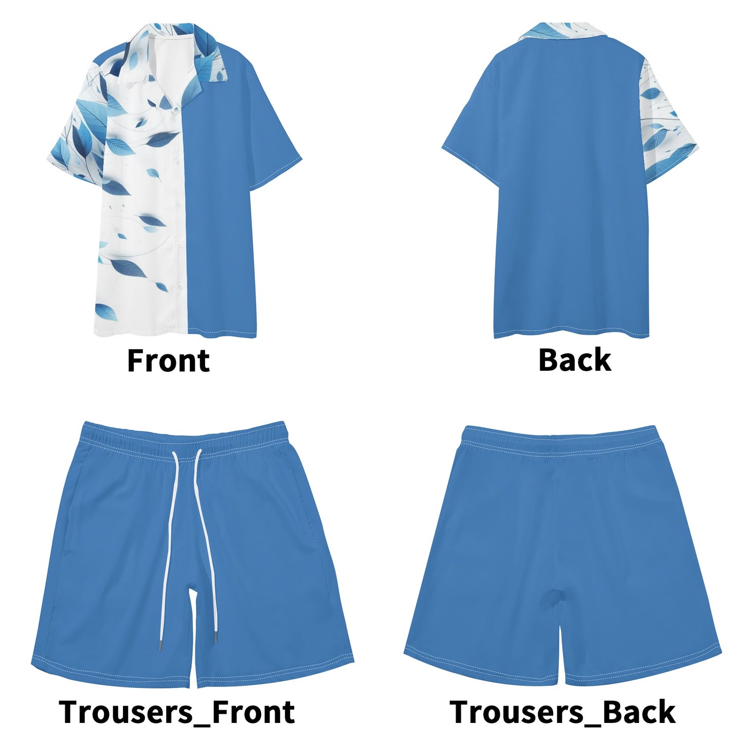 Mens Hawaiian Short Sleeve Shirt and Shorts Set by Mia