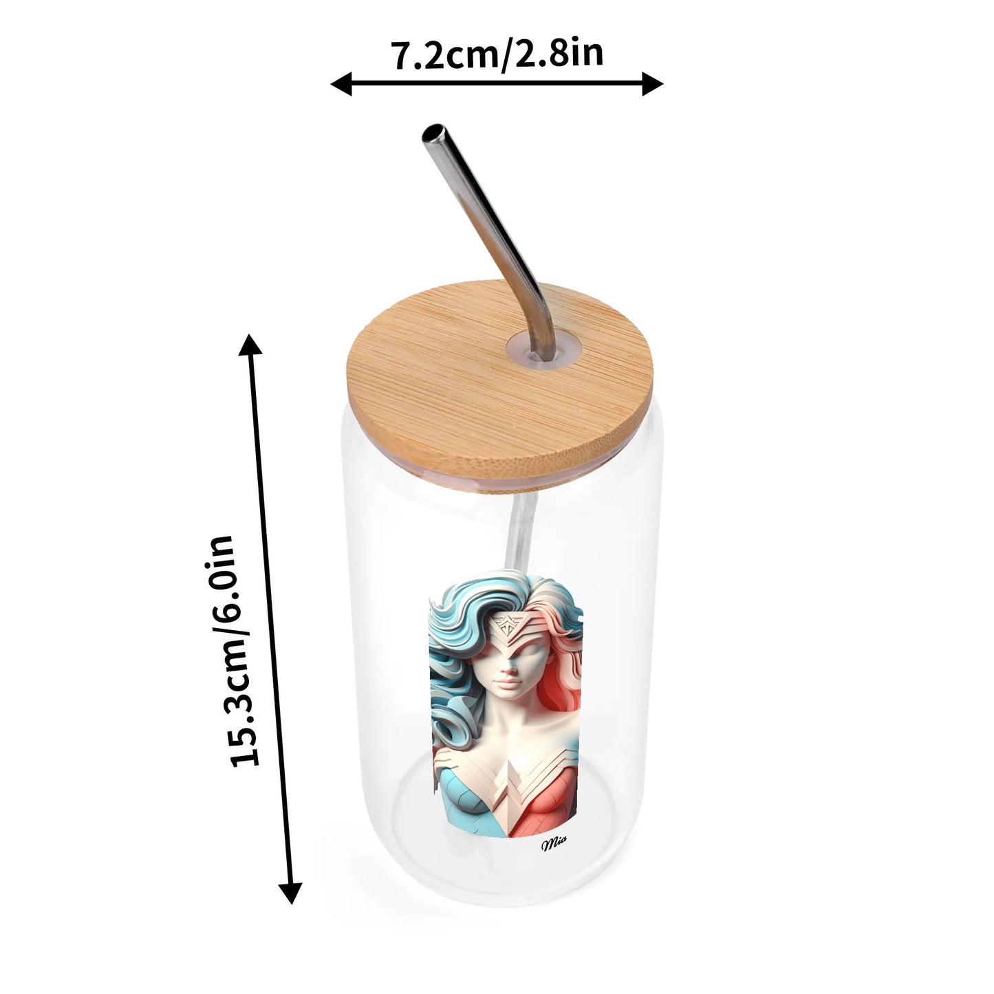 Transparent Bamboo Covered Cup 16oz by Mia