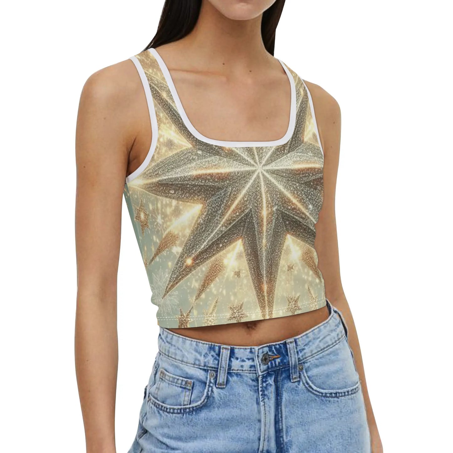 Mia for Her Casual Stretch Crop Tops for Summer