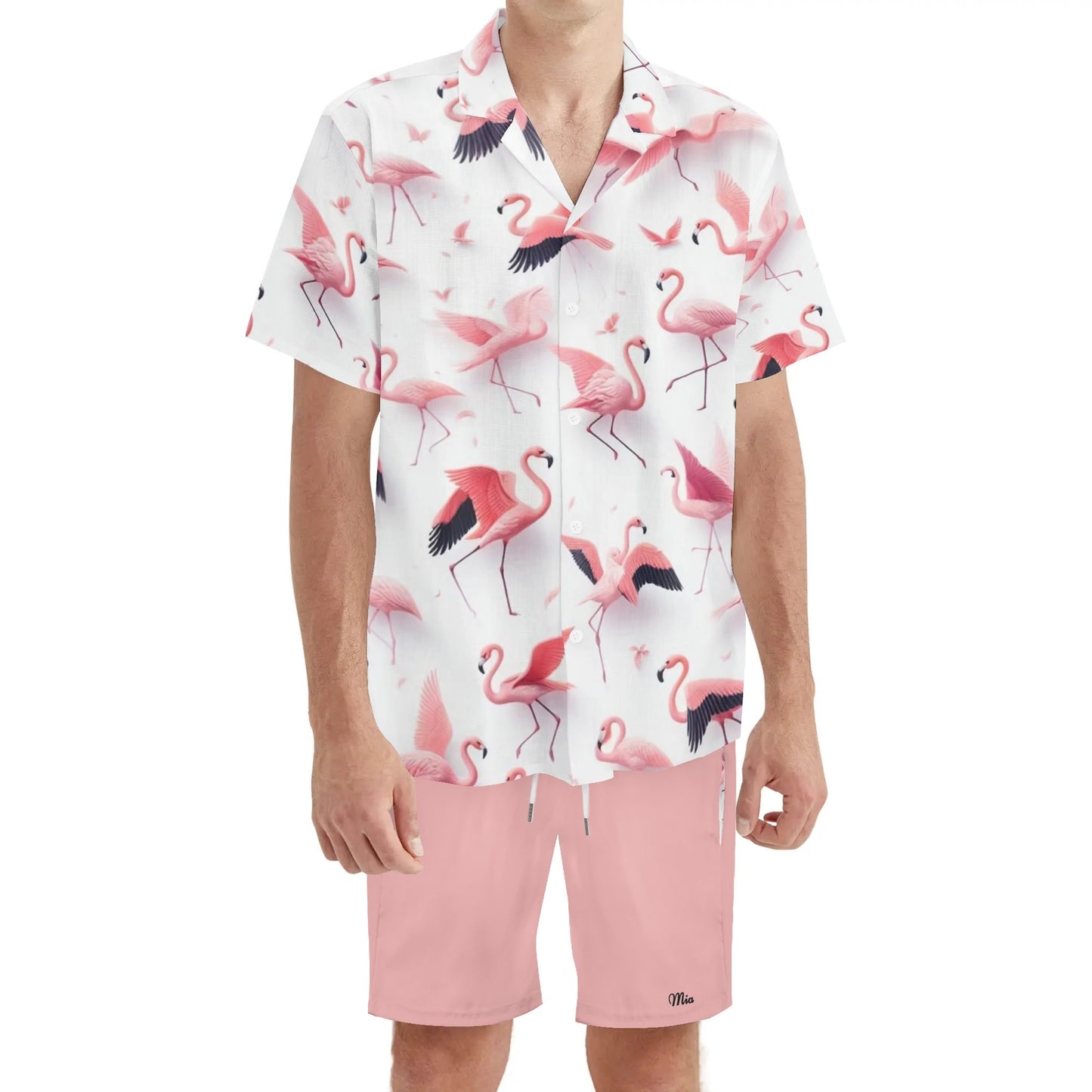 Mia For Him Hawaiian Short Sleeve Shirt and Shorts Set