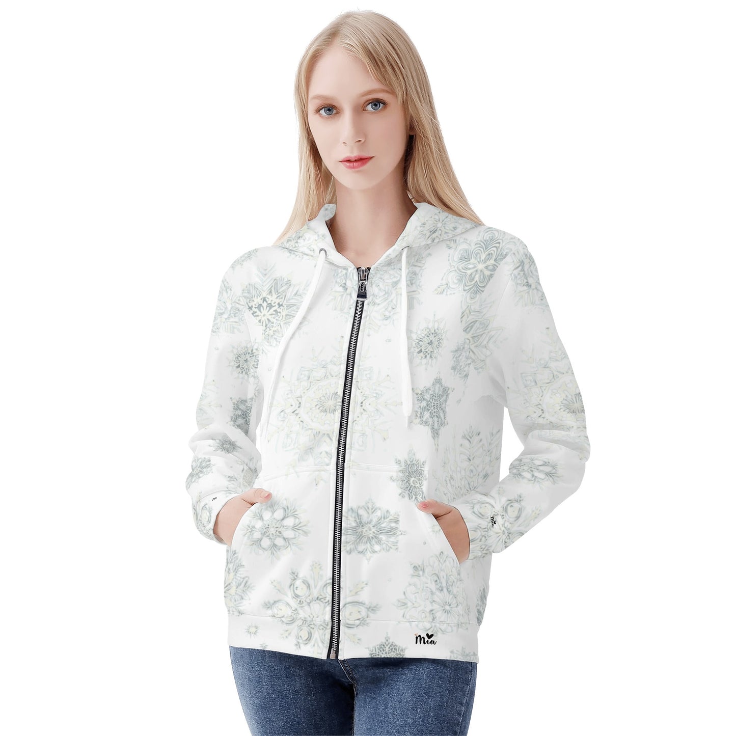 Womens Zip Up Hoodie Warm Jacket by Mia
