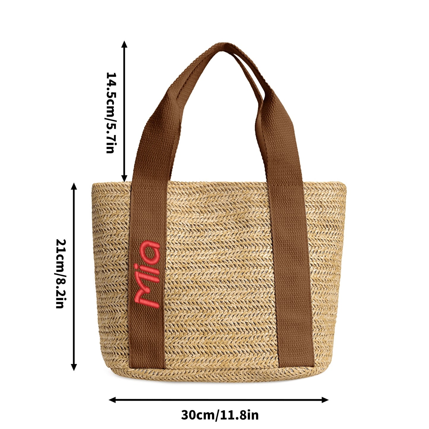 Embroidered Braided Bag Shoulder Bag by Mia