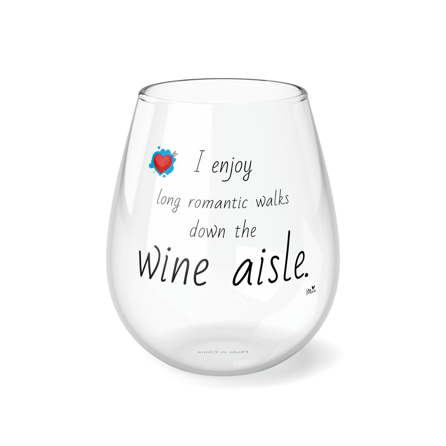 Mia Collection Stemless Wine Glasses, 11.75 oz