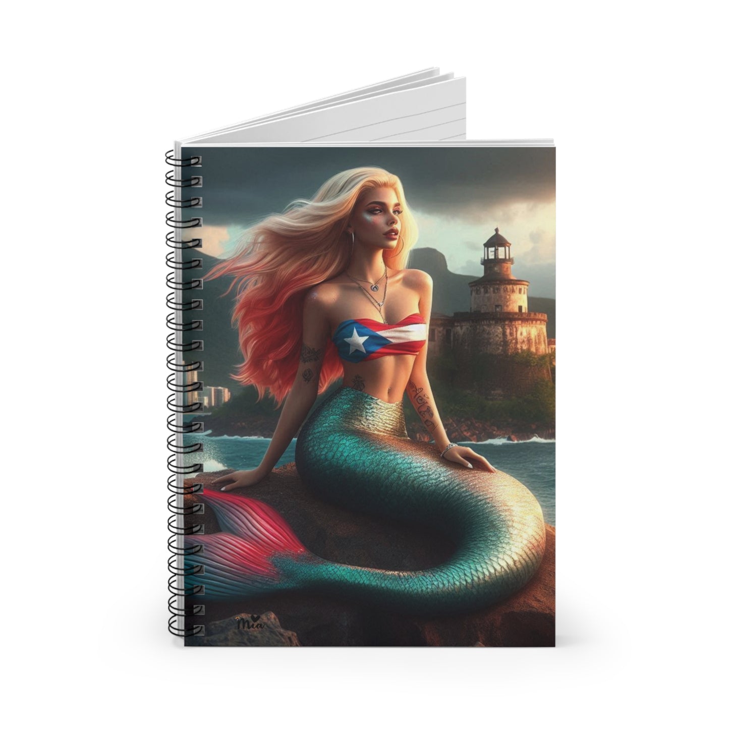 Puerto Rican Mermaid- Spiral Notebook - Just Mia