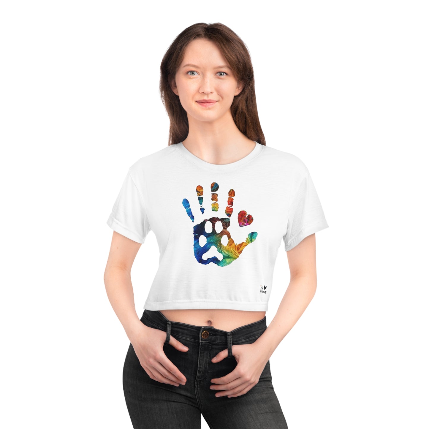 Mia Collection Crop Tee (AOP)