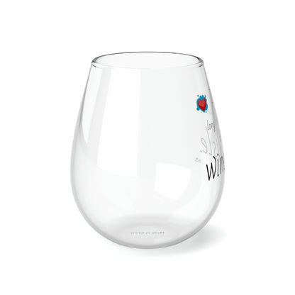 Mia Collection Stemless Wine Glasses, 11.75 oz