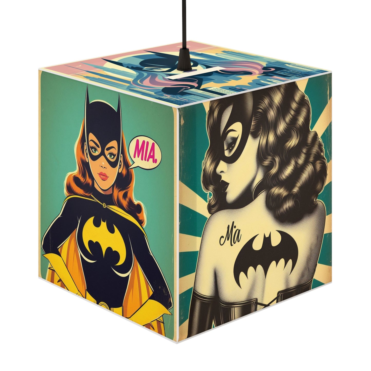 Batgirl Light Cube Lamp by Mia