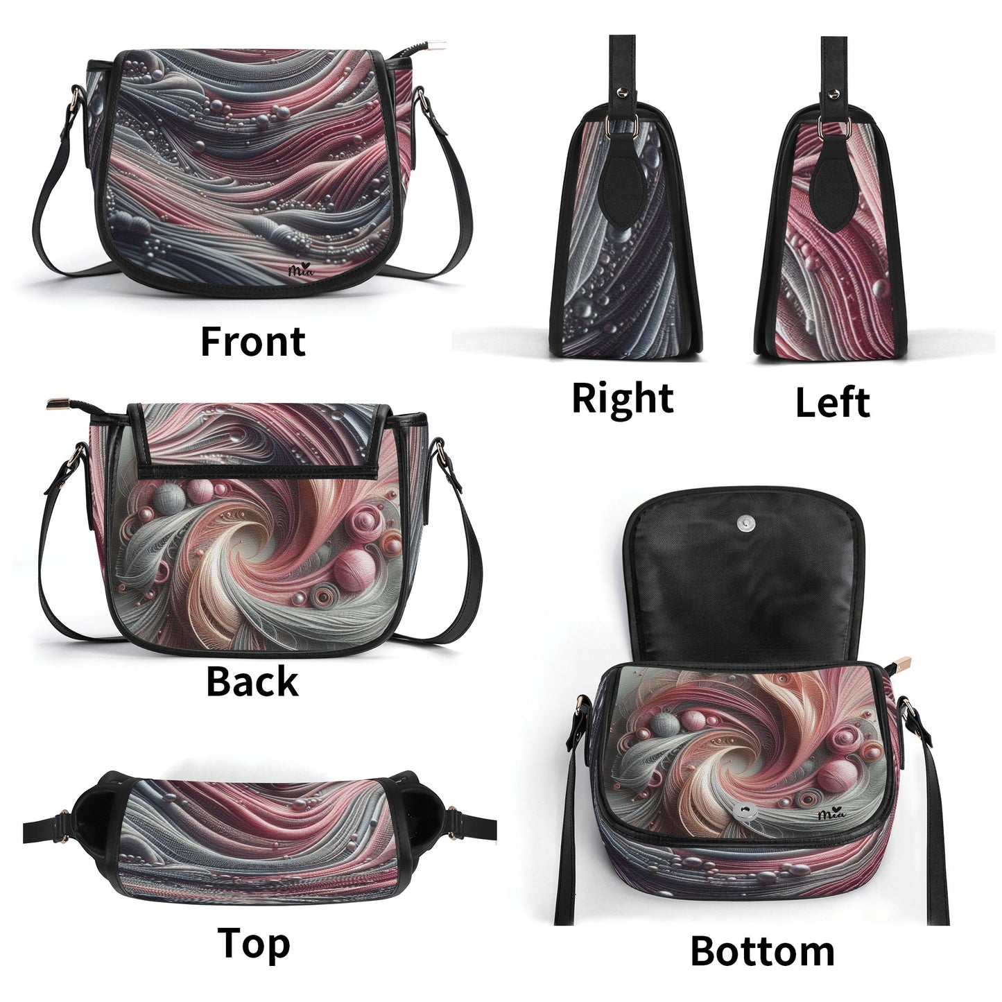 New Version PU Leather Saddle Bag