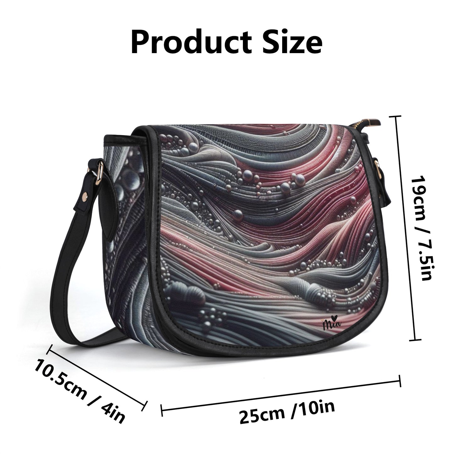 New Version PU Leather Saddle Bag