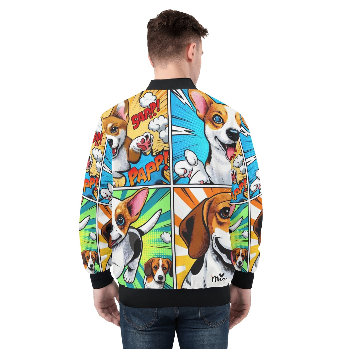 Mia Collections Mens Zip Bomber Jacket