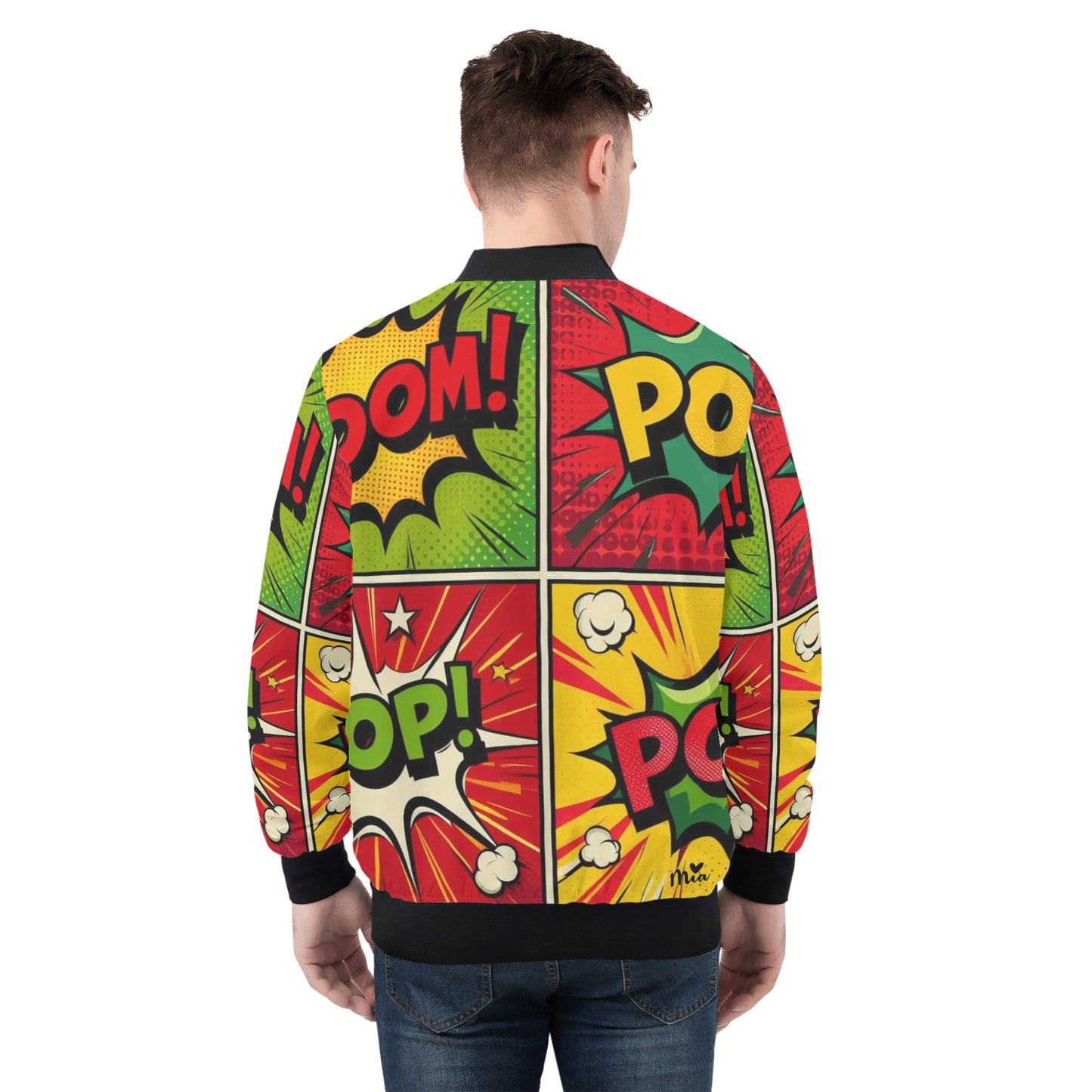 Mia Collections Mens Zip Bomber Jacket