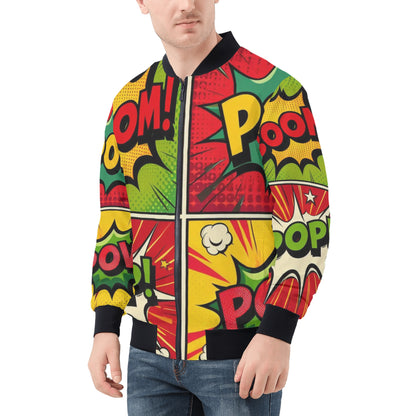 Mia Collections Mens Zip Bomber Jacket
