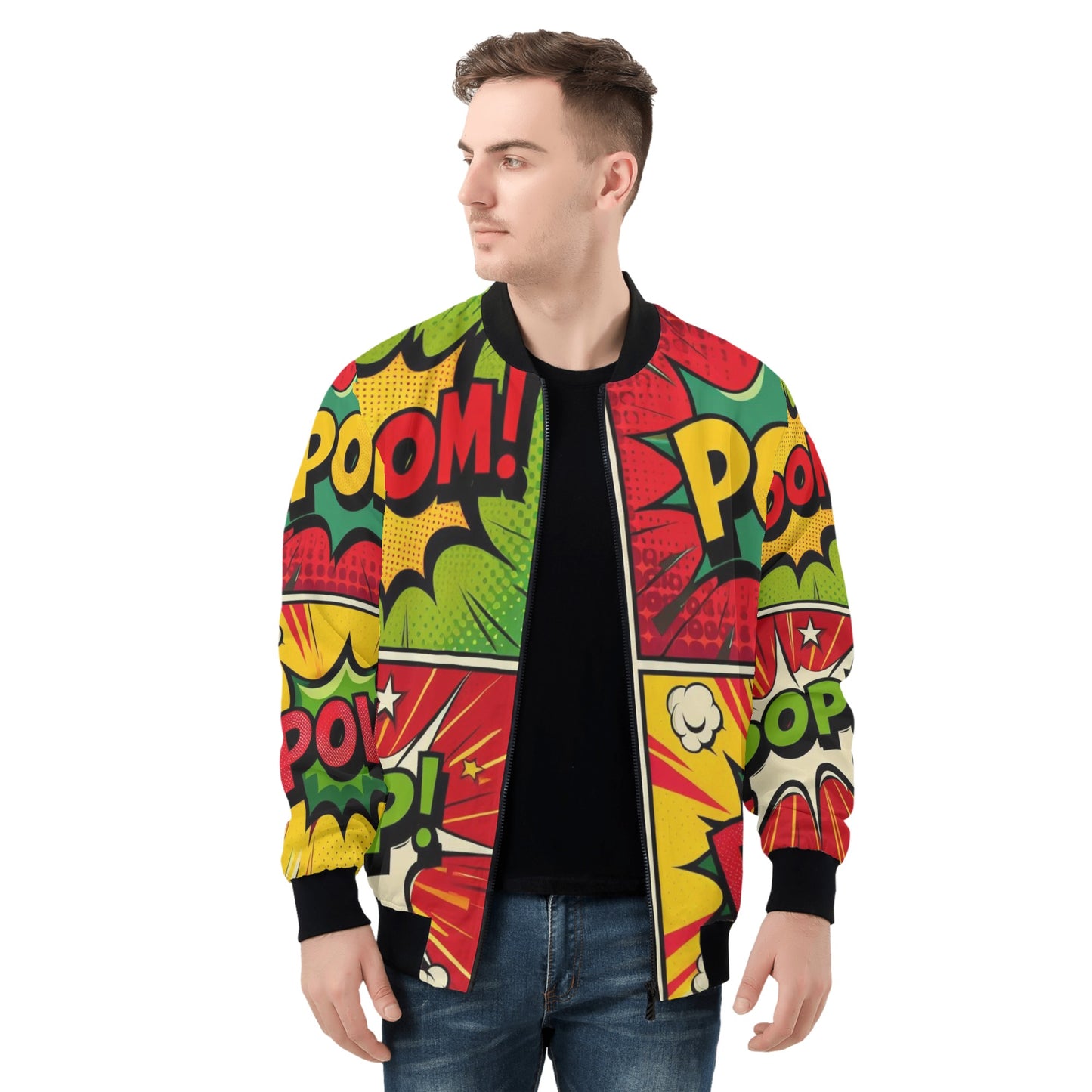 Mia Collections Mens Zip Bomber Jacket