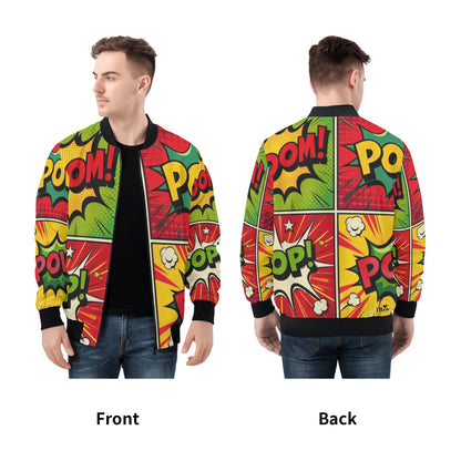 Mia Collections Mens Zip Bomber Jacket
