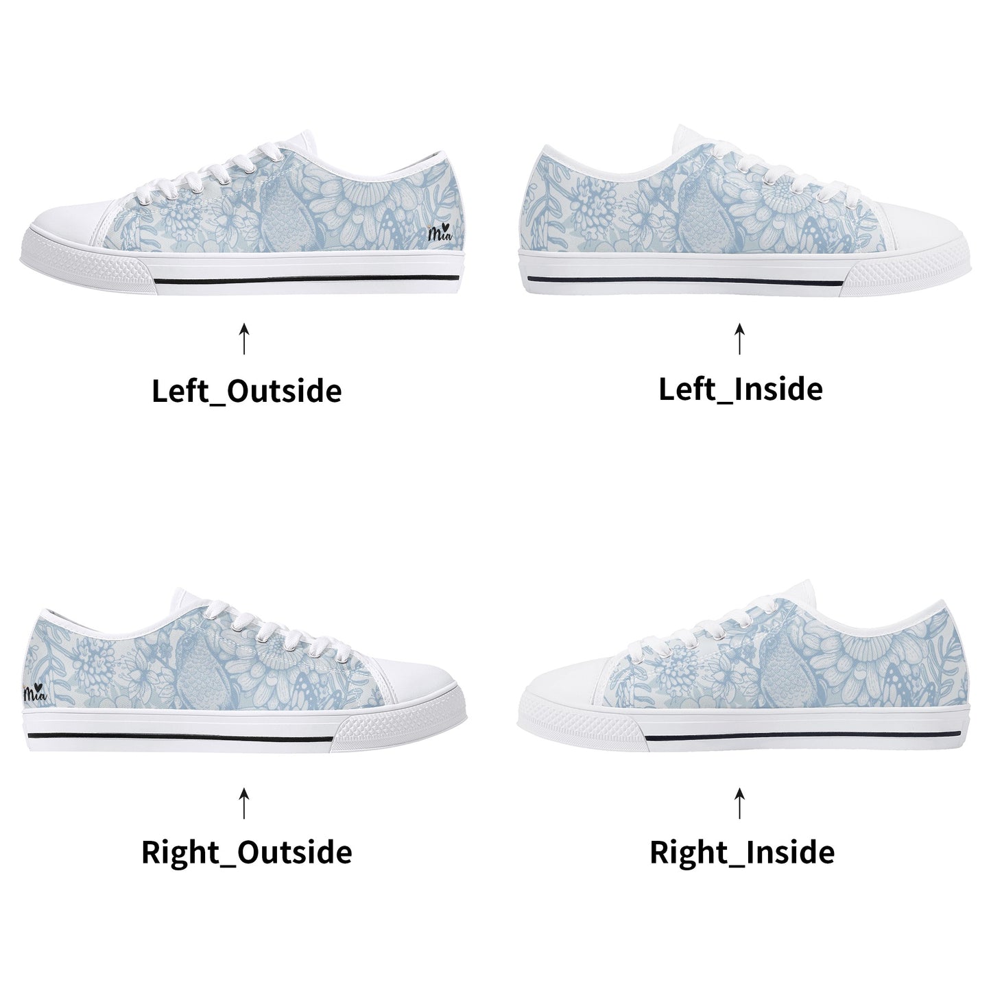 Mia Collection Womens Lightweight Low Top Shoes