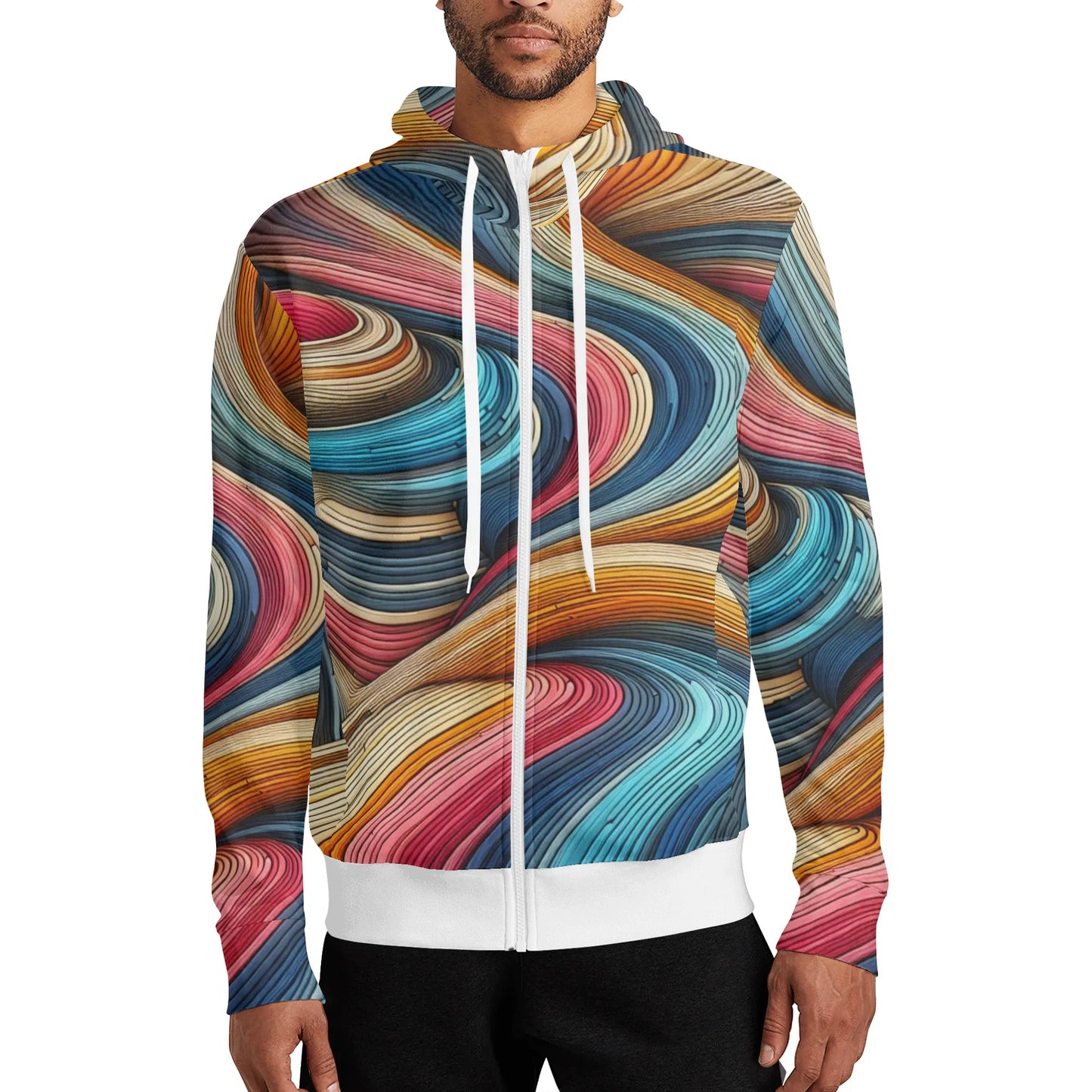 Mia Collection Adult Full Zip Turtleneck Hoodie Streetwear
