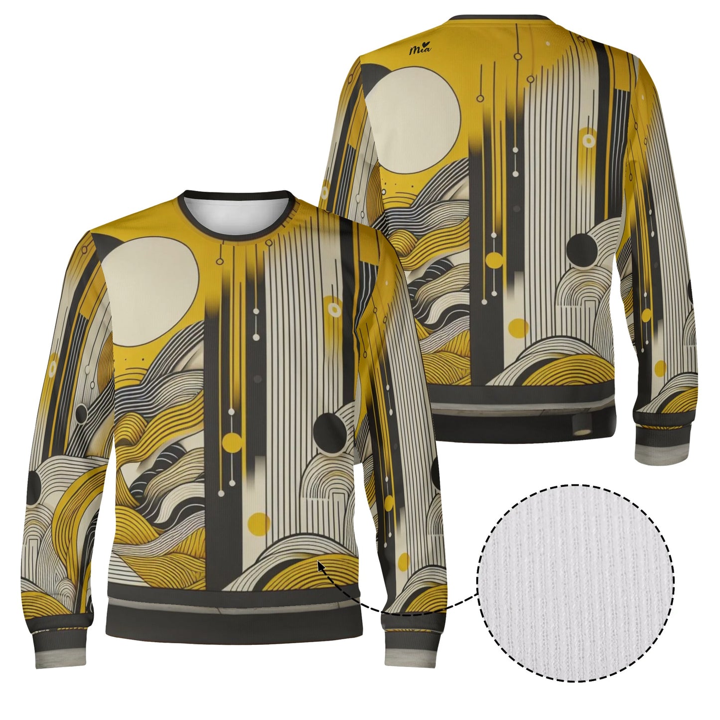 Mia Collection Mens Crewneck Pullover Sweatshirt