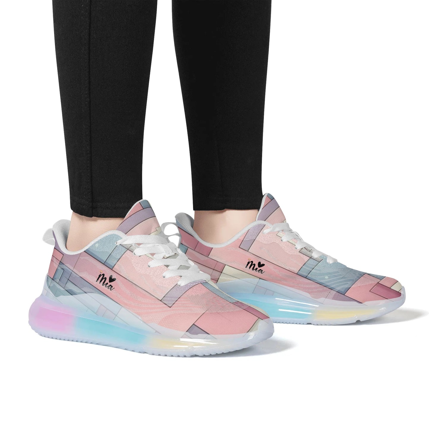 Mia Collection Womens Rainbow Atmospheric Cushion Running Shoes