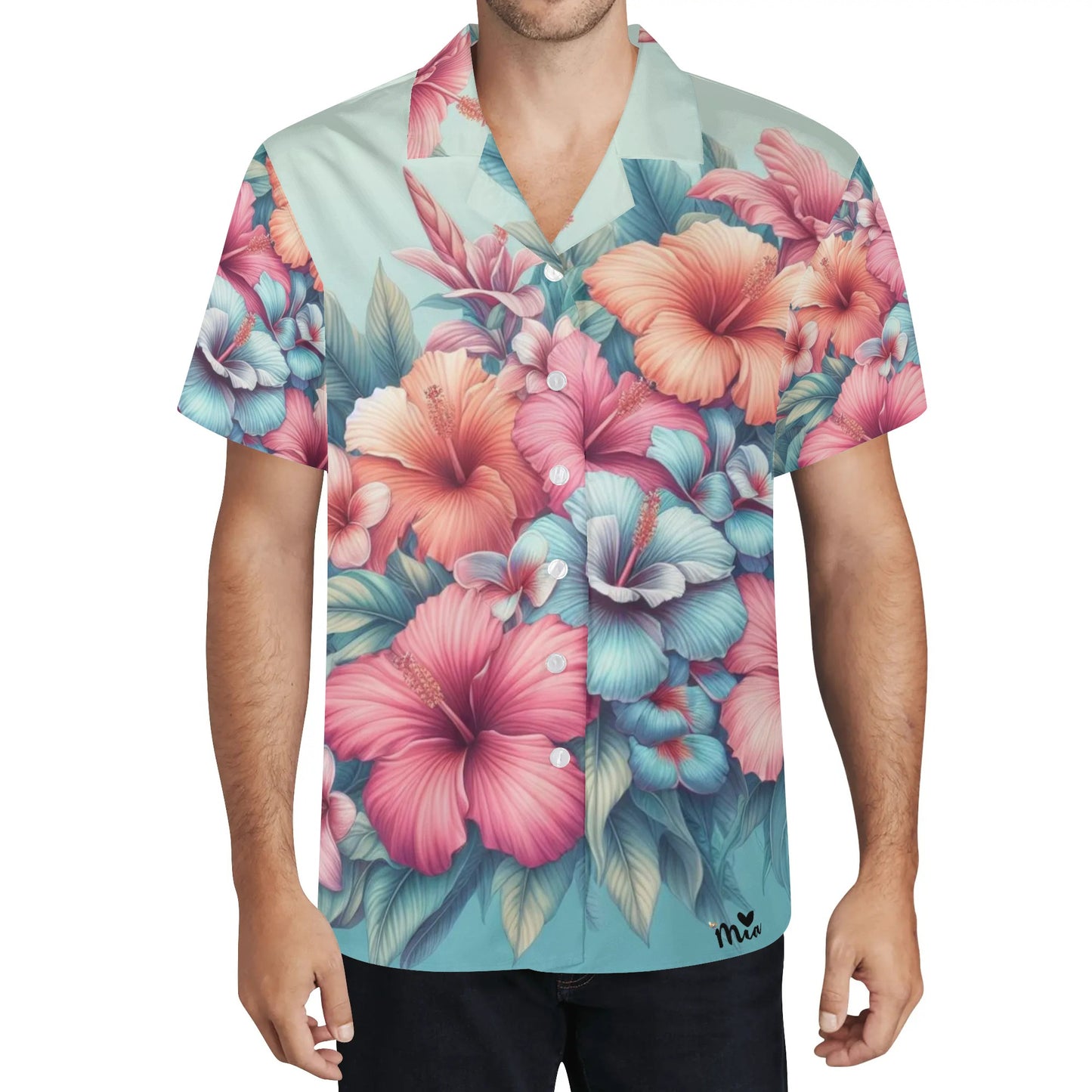 Mia Collection Mens Casual Hawaiian Shirt