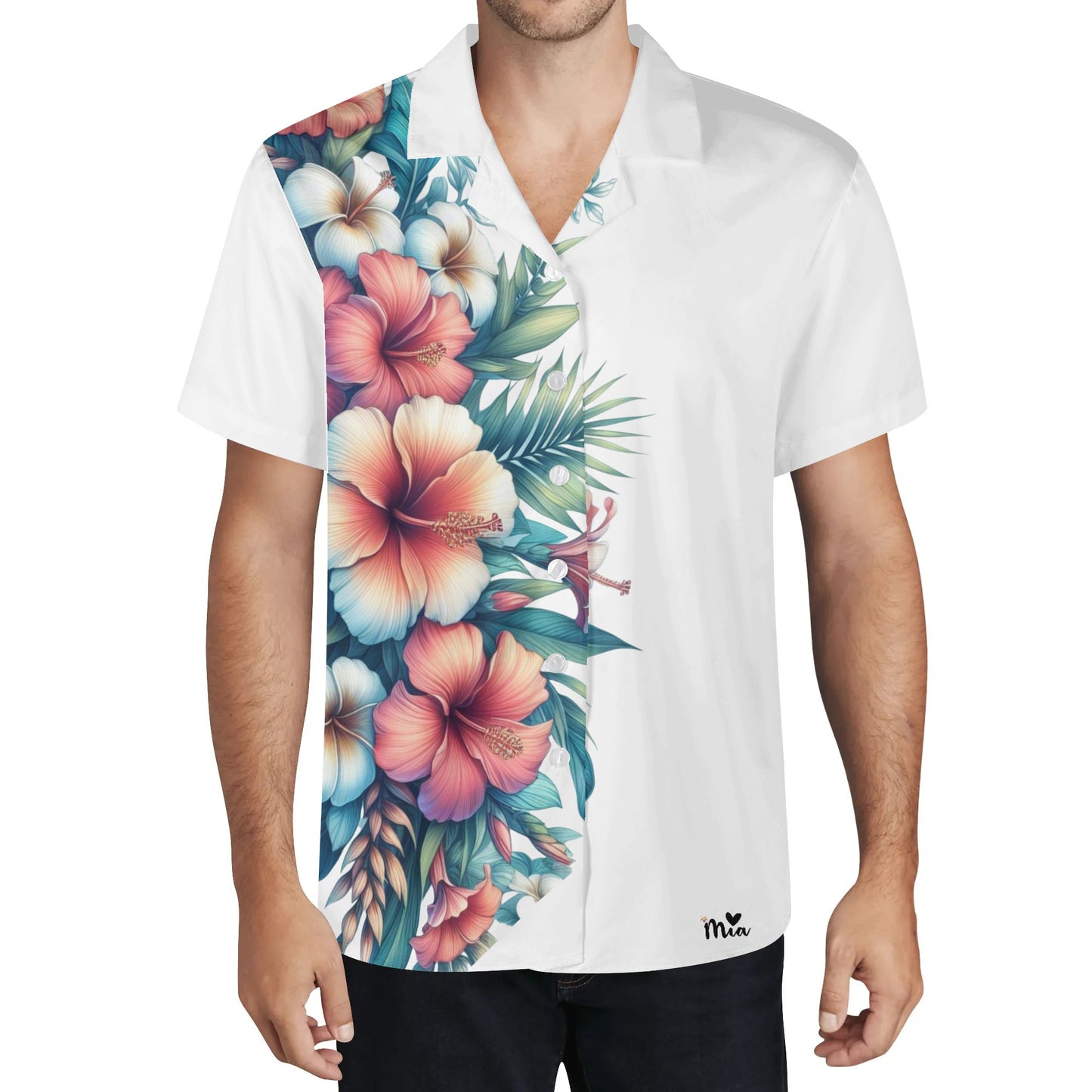 Mia Collection Mens Casual Hawaiian Shirt
