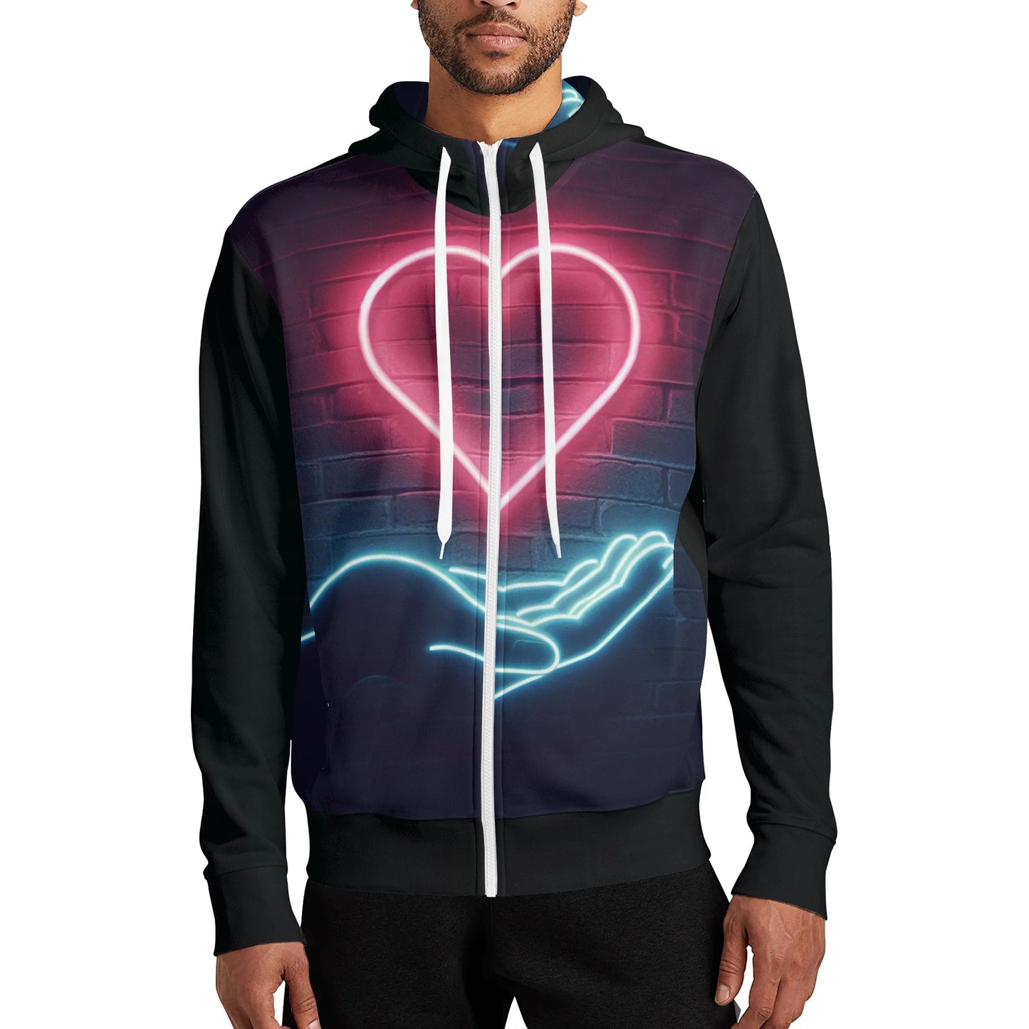 Mia Collection Full Zip Turtleneck Hoodie Streetwear