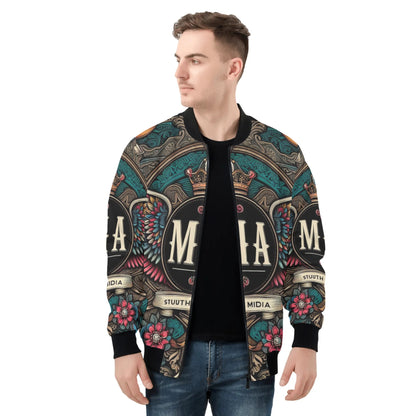 Mens Zip Bomber Jacket by Mia