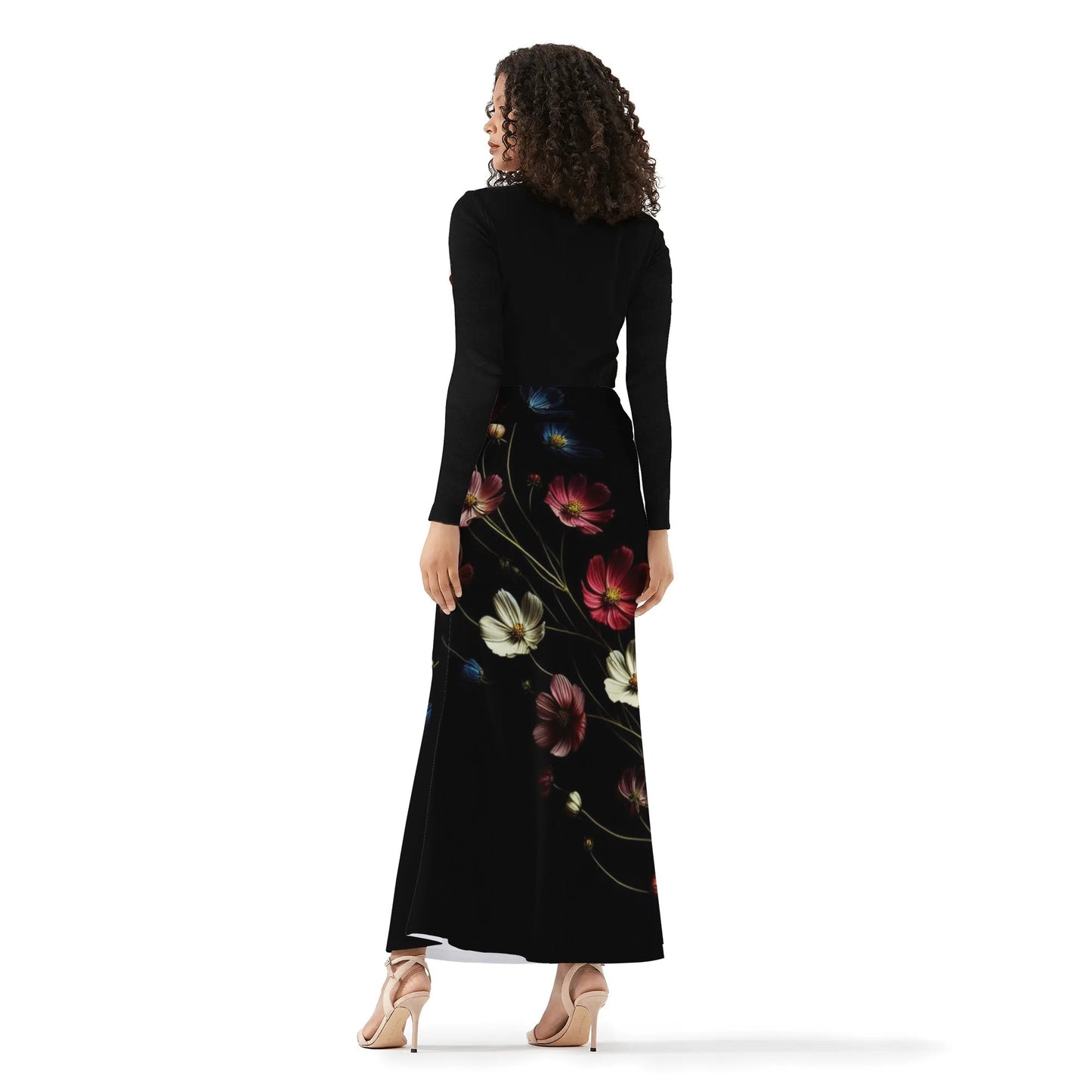 Womens Wrap Fishtail Long Skirt by Mia