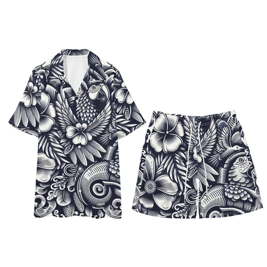 Mens Hawaiian Short Sleeve Shirt and Shorts Set by Mia