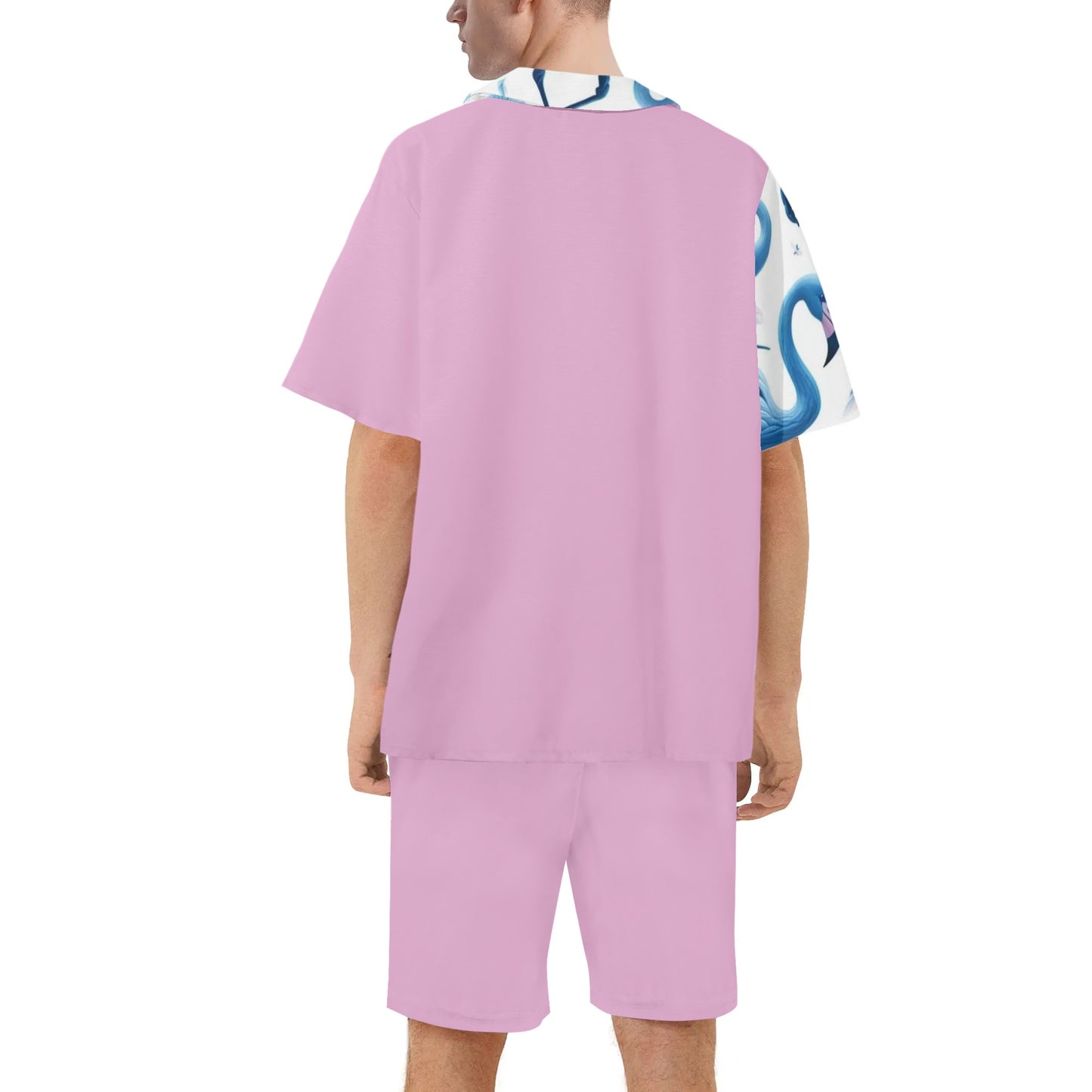 Mens Regular Fit Hawaiian Short Sleeve Shirt and Shorts Set