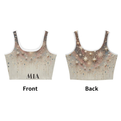 Mia for Her  Casual Stretch Crop Top for Summer