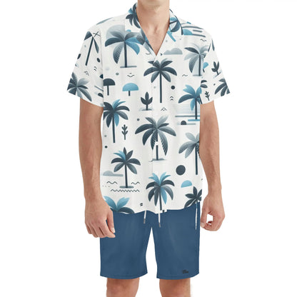 Mia For Men Hawaiian Short Sleeve Shirt and Shorts Set