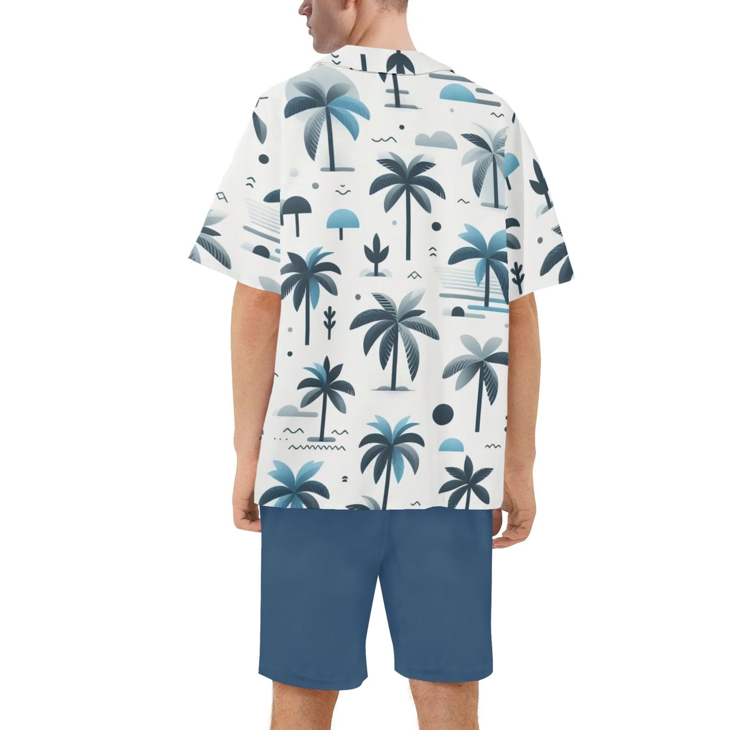 Mia For Men Hawaiian Short Sleeve Shirt and Shorts Set