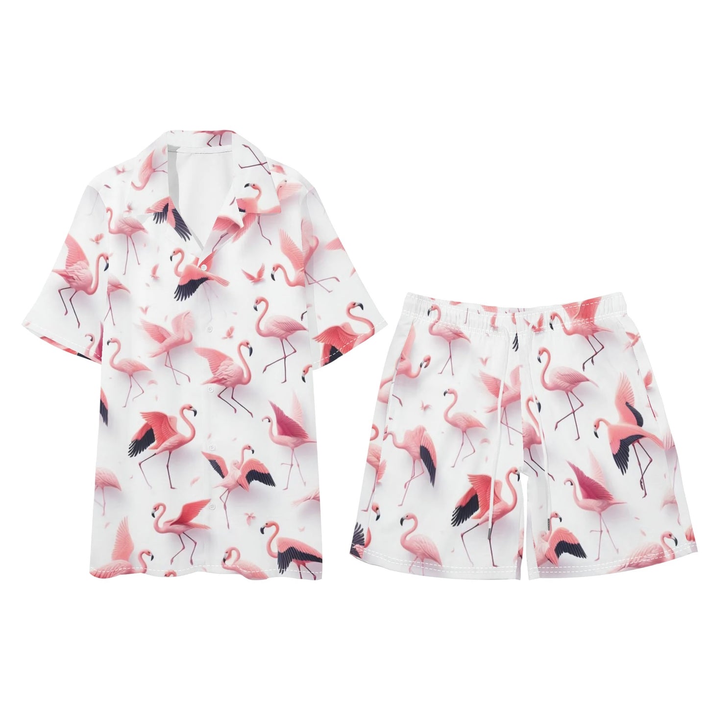 Mia For Him Hawaiian Short Sleeve Shirt and Shorts Set