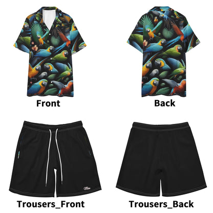 Mia For Him Hawaiian Short Sleeve Shirt and Shorts Set