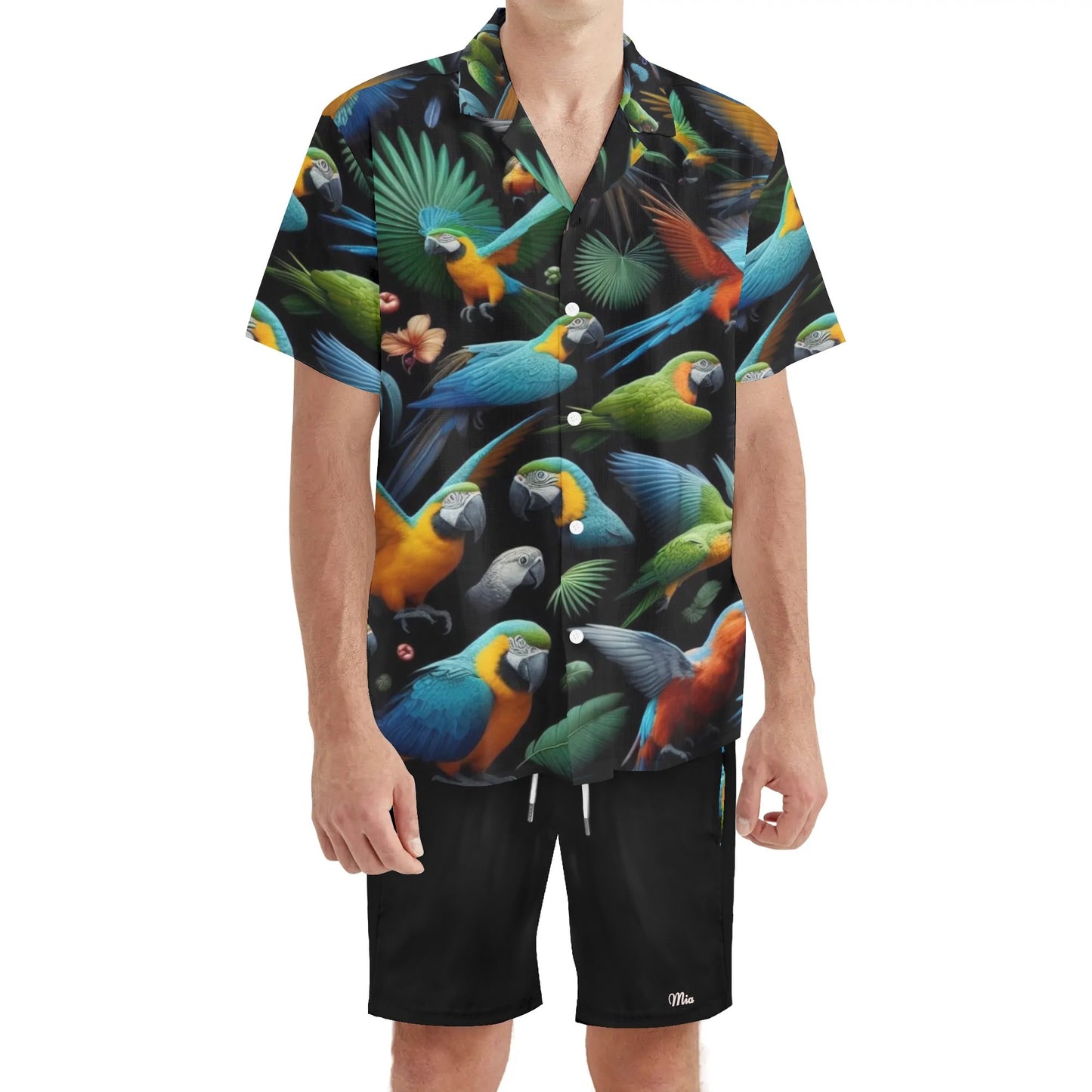 Mia For Him Hawaiian Short Sleeve Shirt and Shorts Set