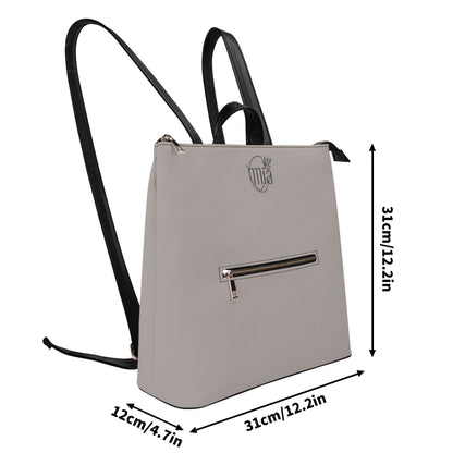 Womens PU Leather Leisure Backpack College School Daypack Top-Handle Handbag