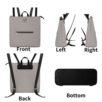 Womens PU Leather Leisure Backpack College School Daypack Top-Handle Handbag