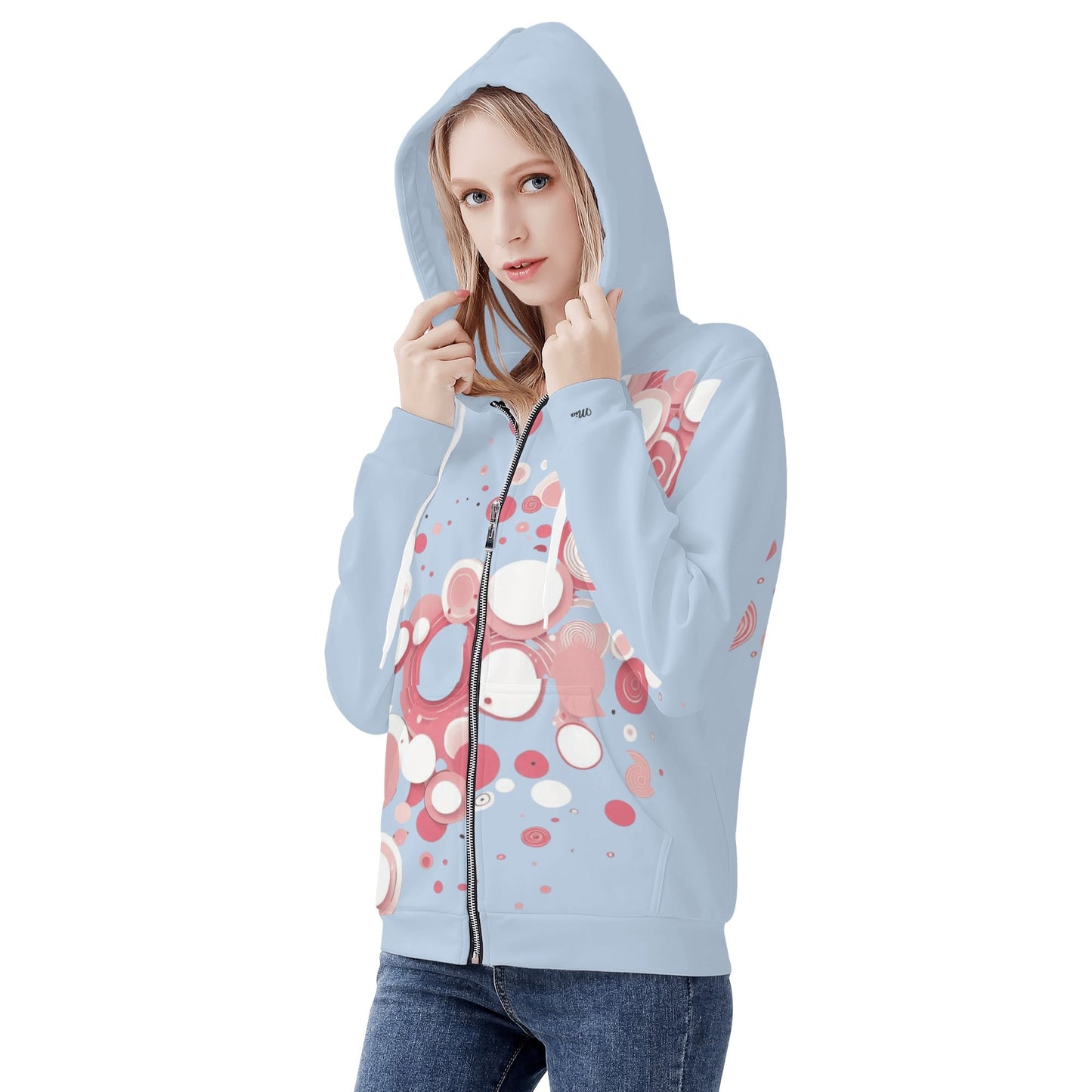 Unisex Classic Zip Up Hoodie Warm Jacket by Mia