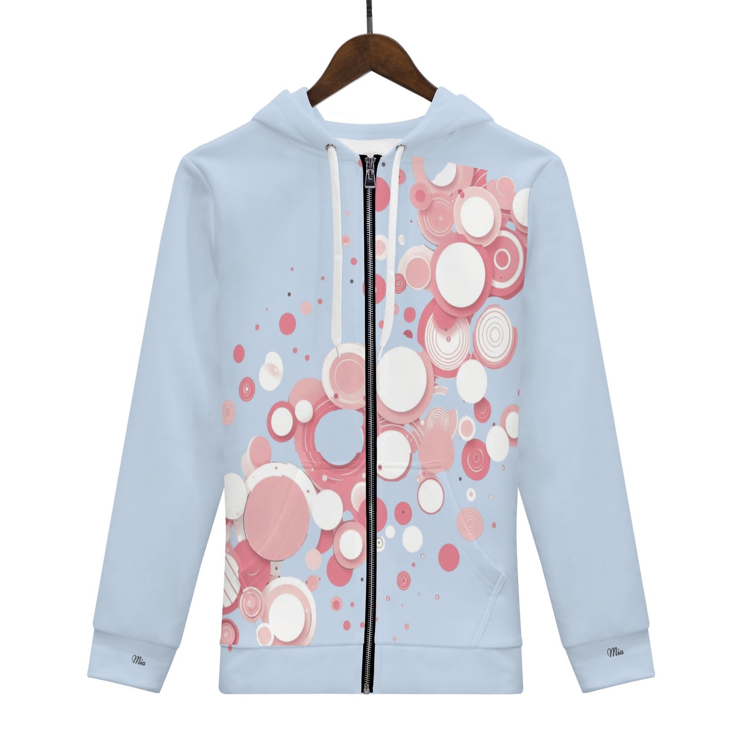 Unisex Classic Zip Up Hoodie Warm Jacket by Mia