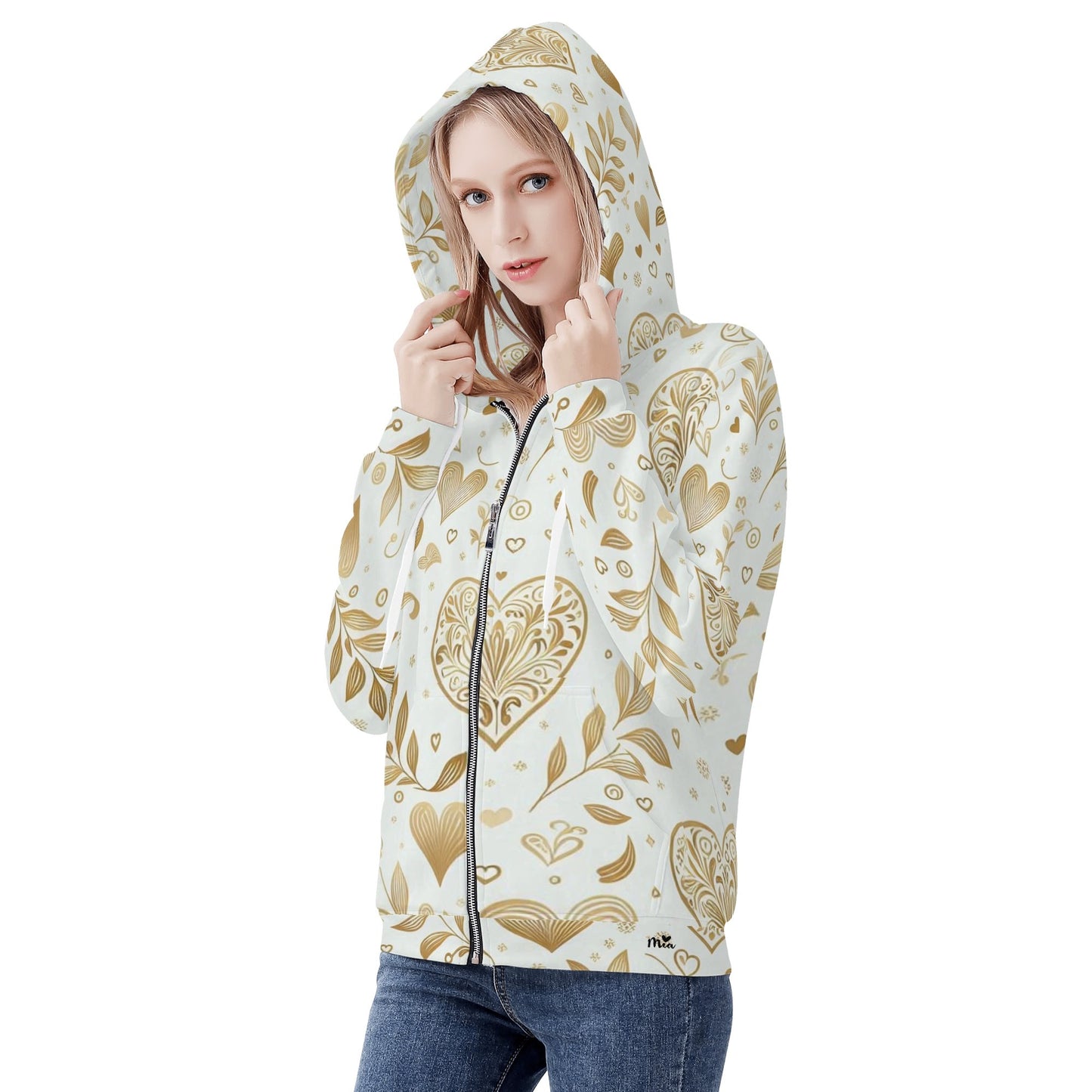 Womens Zip Up Hoodie Warm Jacket by Mia