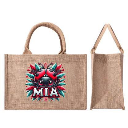 Jute Burlap Tote Bag by Mia