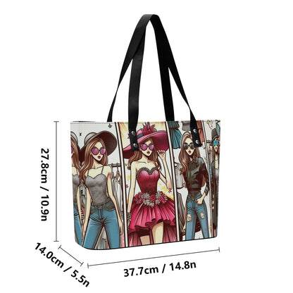 Mia Women PU Leather Tote Bag